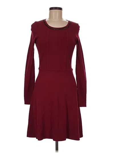 Pre-owned Shoshanna Casual Dress In Burgundy