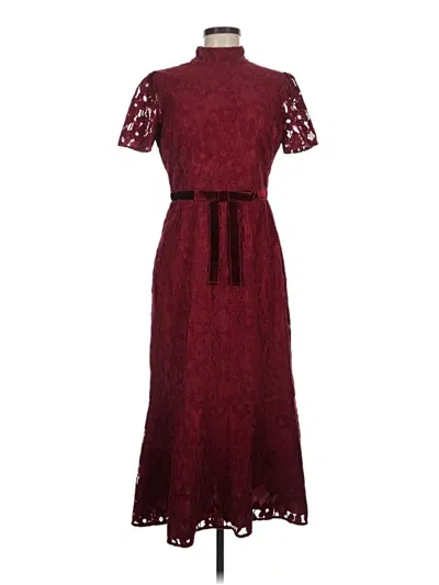 Pre-owned Shoshanna Casual Dress In Burgundy