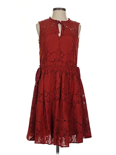 Pre-owned Shoshanna Casual Dress In Burgundy