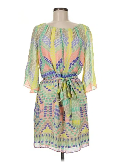 Pre-owned Shoshanna Casual Dress In Green