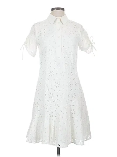 Pre-owned Shoshanna Casual Dress In White