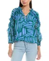 Shoshanna Cera Top In Blue