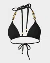 Shoshanna Chain Ribbed Triangle Bikini Tip