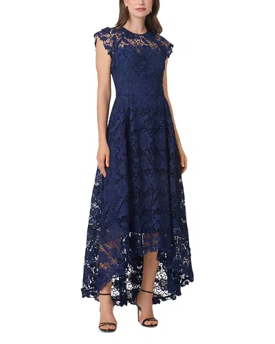 Shoshanna Midnight Brena Cheshire Floral Lace Dress In Blue