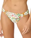 Shoshanna Classic O Ring Bikini Bottom In Raspberry Multi