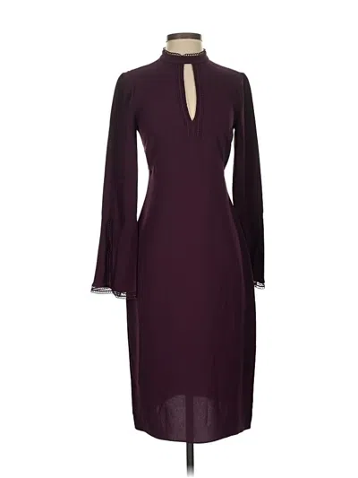 Pre-owned Shoshanna Cocktail Dress In Burgundy