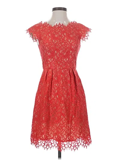 Pre-owned Shoshanna Cocktail Dress In Red