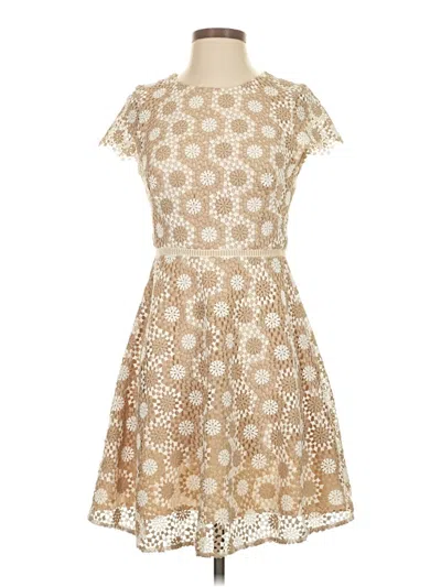 Pre-owned Shoshanna Cocktail Dress In Tan