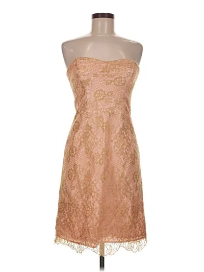 Pre-owned Shoshanna Cocktail Dress In Tan