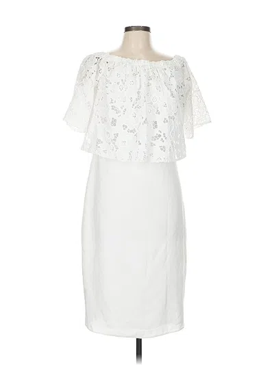 Pre-owned Shoshanna Cocktail Dress In White