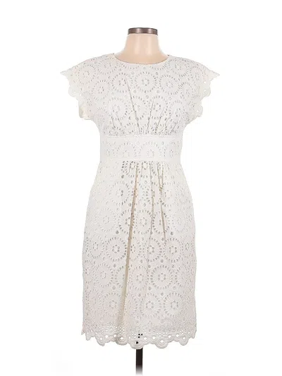 Pre-owned Shoshanna Cocktail Dress In White