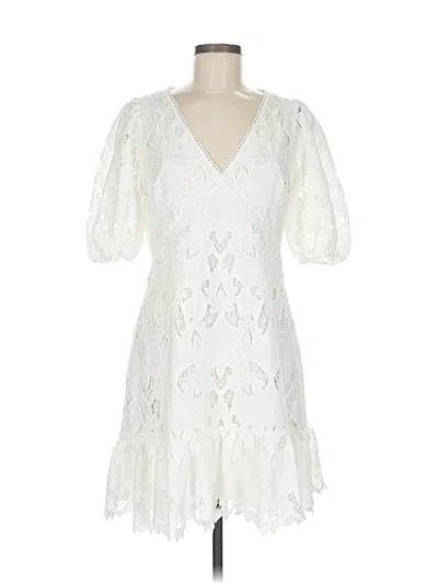 Pre-owned Shoshanna Cocktail Dress In White