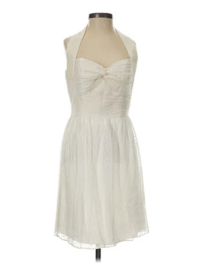 Pre-owned Shoshanna Cocktail Dress In White