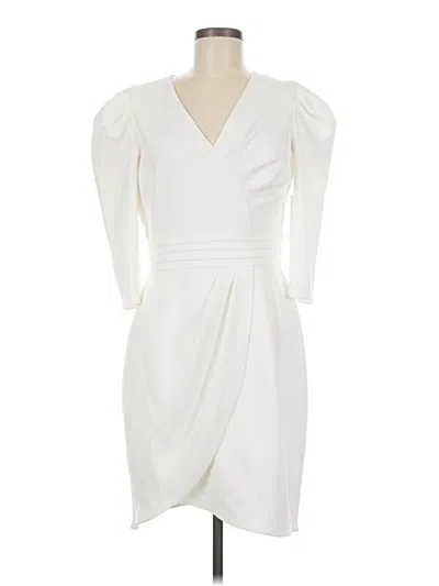 Pre-owned Shoshanna Cocktail Dress In White