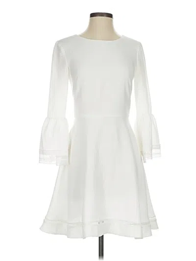 Pre-owned Shoshanna Cocktail Dress In White