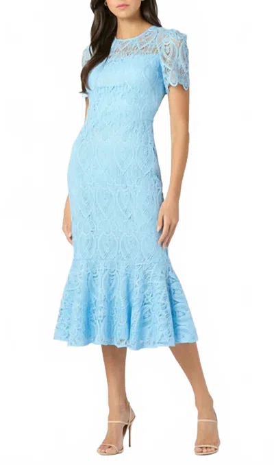 Shoshanna Darcy Midi Dress In Sky Blue