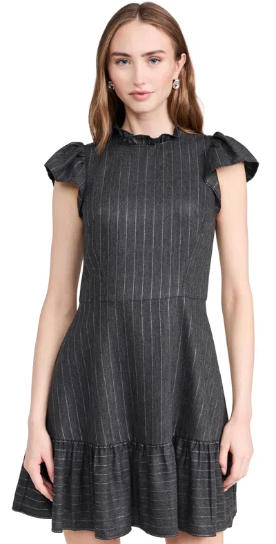Shoshanna Delaney Dress In Grey/silver