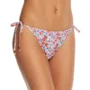 Shoshanna Ditzy Blossom Clean Triangle Bikini Bottom In Magenta Multi In Multi