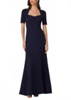 Shoshanna Elie Maxi Dress In Navy In Blue