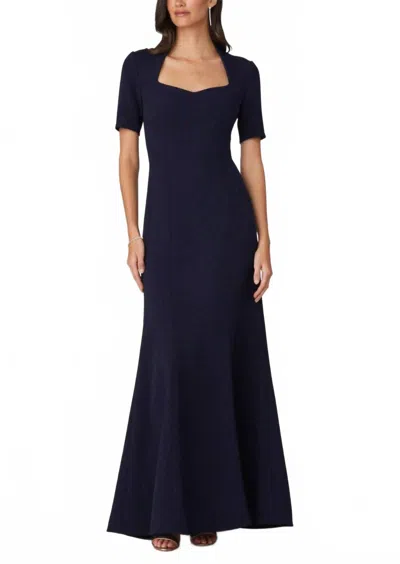 Shoshanna Elie Maxi Dress In Navy In Blue
