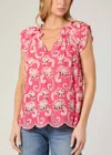 Shoshanna Elodia Top In Raspberry