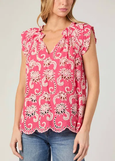 Shoshanna Elodia Top In Raspberry