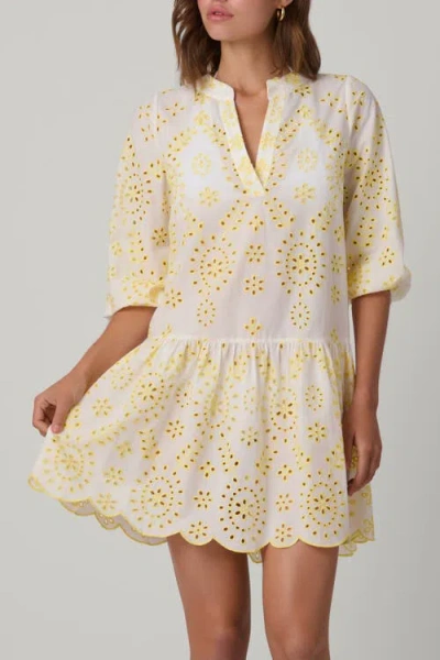 Shoshanna Embroidered Eyelet Umbrella Mini Coverup In Multi