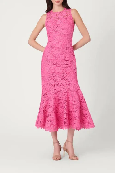 Shoshanna Floral Lace Anamaria Dress In Pink