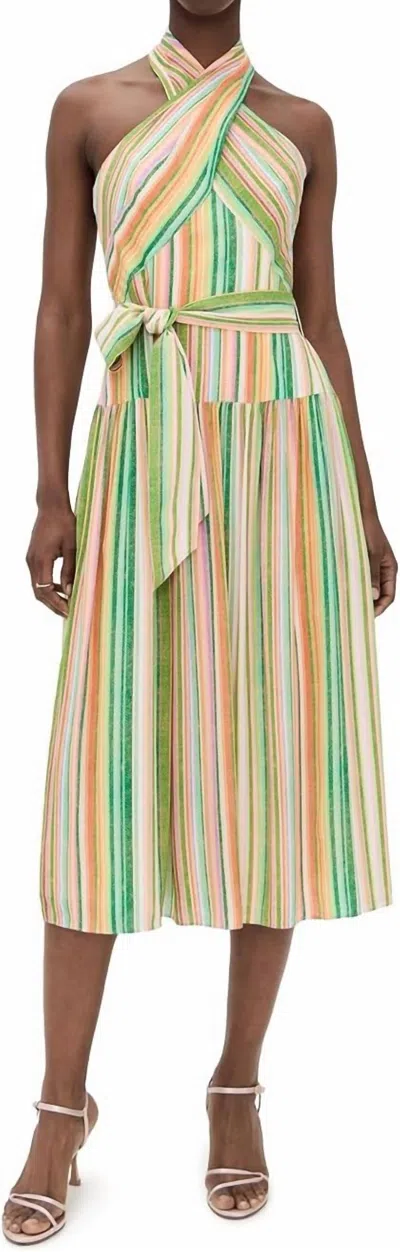 SHOSHANNA FLORENTINE SLEEVELESS MIDI DRESS IN MULTI