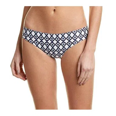 Shoshanna Geo Hipster Bikini Bottom In Navy In Blue