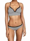 Shoshanna Gingham Jacquard Classic Bottoms In Black/white In Multi