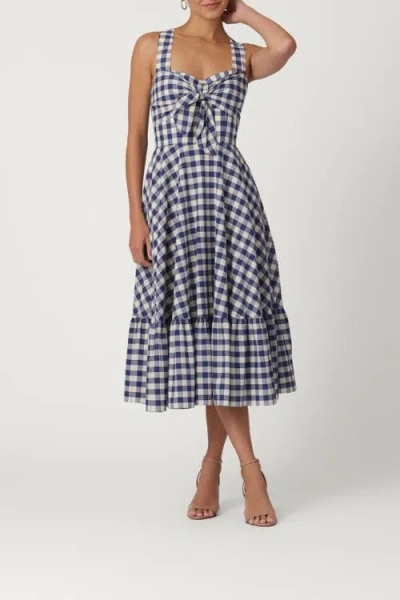 Shoshanna Gingham Nellie Dress In Blue