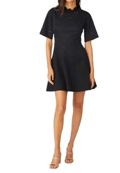 Shoshanna Hazel Mini Dress In Jet In Multi