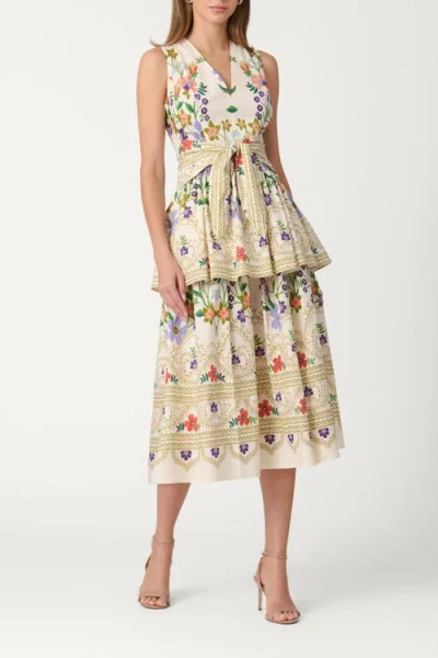 Shoshanna Hither Floral Upton Dress In Multi