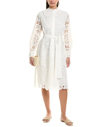 Shoshanna Hollis Midi Shirtdress In White