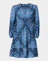 Shoshanna Imogen Smocked Floral-print Empire Mini Dress