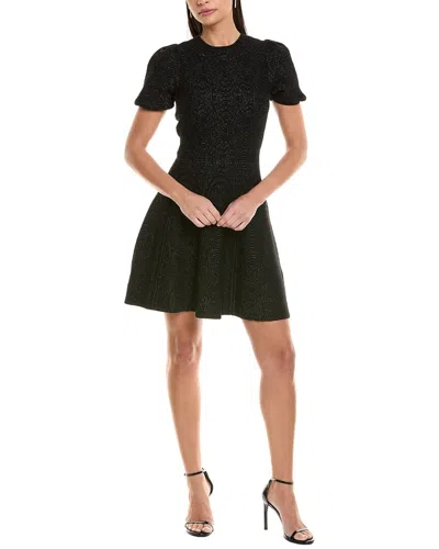 Shoshanna Isabella Wool-blend Mini Dress In Black