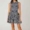 SHOSHANNA IVY DRESS IN NAVY/IVORY