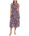 Shoshanna Jane Midi Dress In Blue