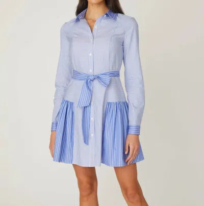 Shoshanna Kaia Fress In French Blue In Multi
