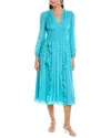 Shoshanna Katalina Diamond Burnout Midi Dress In Blue