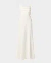 Shoshanna Katie Sleeveless Cowl-neck Gown In Ivory