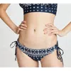Shoshanna Lace Up Side Bottom Swimsuit In Navy In Multi