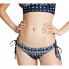 Shoshanna Lace Up Side Bikini Bottom In Navy In Blue