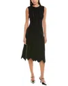 Shoshanna Leia Midi Dress In Black