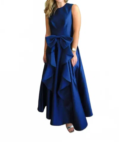 Shoshanna Leo Maxi Dress In Navy In Blue