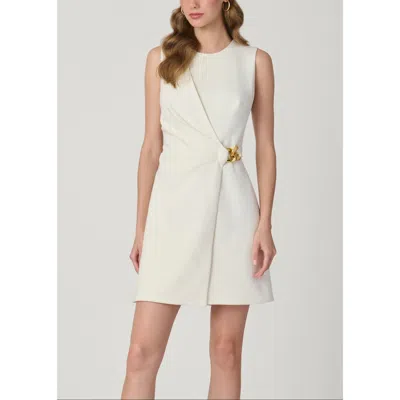 Shoshanna Lily Chain-embellished Ponte Mini Dress In White