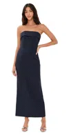 Shoshanna Liza Dress Navy/silver In Black