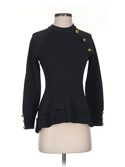 Pre-owned Shoshanna Long Sleeve Top Black Turtleneck Tops