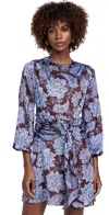 SHOSHANNA LYNNE DRESS CHOCOLATE/LAVENDER